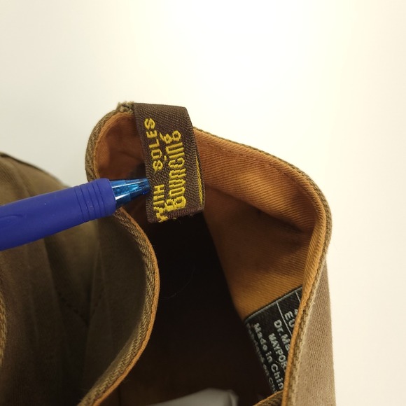 Dr Martens Mayport Boots Mens Size 12 Tan Suede Twill Canvas Desert Chukka - Picture 9 of 11